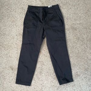 High-Waisted Utility Chino Ankle Pants for Women